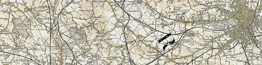 Old map of Cooper Turning in 1903