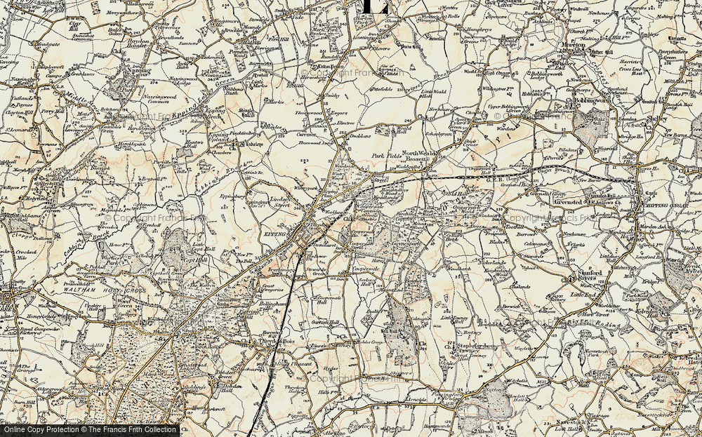 Old Map of Coopersale Common, 1897-1898 in 1897-1898