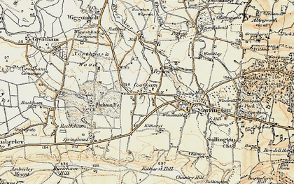 Old map of Cootham in 1897-1900