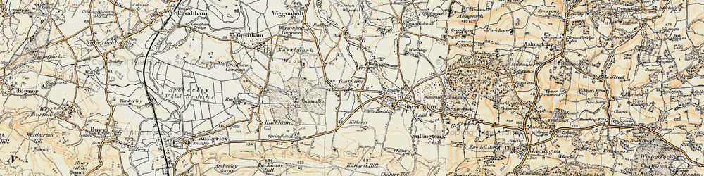 Old map of Cootham in 1897-1900