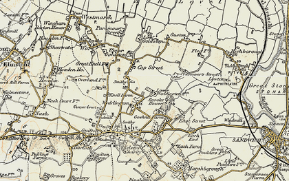 Old map of Cop Street in 1898-1899