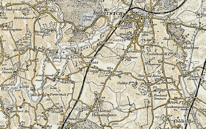 Old map of Copcut in 1899-1902