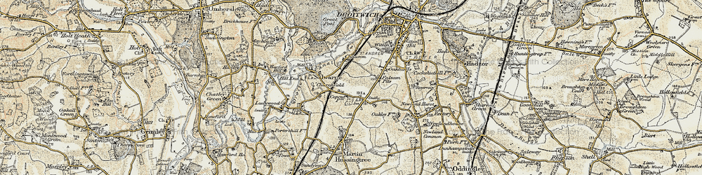 Old map of Copcut in 1899-1902
