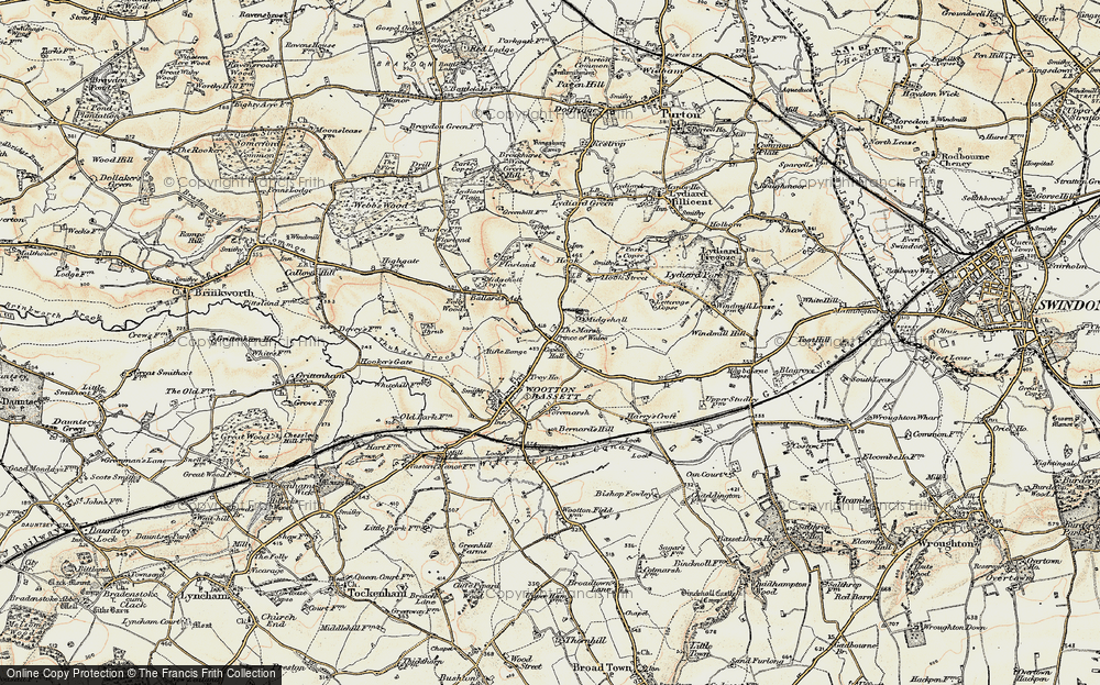 Old Map of Historic Map covering Woodshaw in 1898-1899