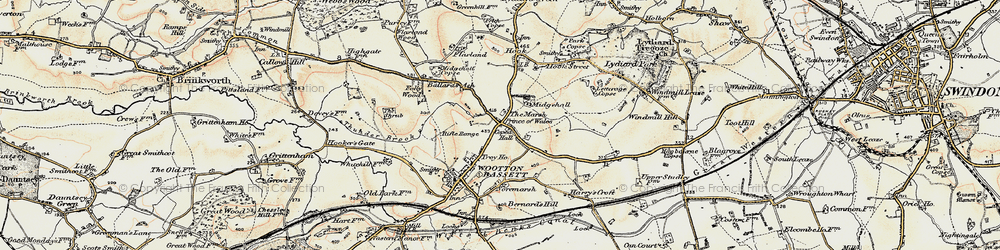 Old map of Woodshaw in 1898-1899