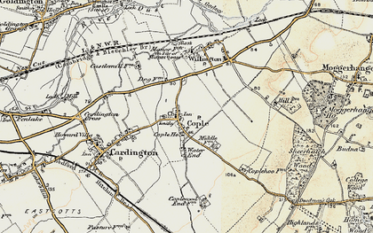 Old map of Cople in 1898-1901