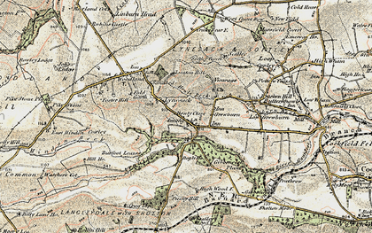 Old map of Arn Gill in 1903-1904