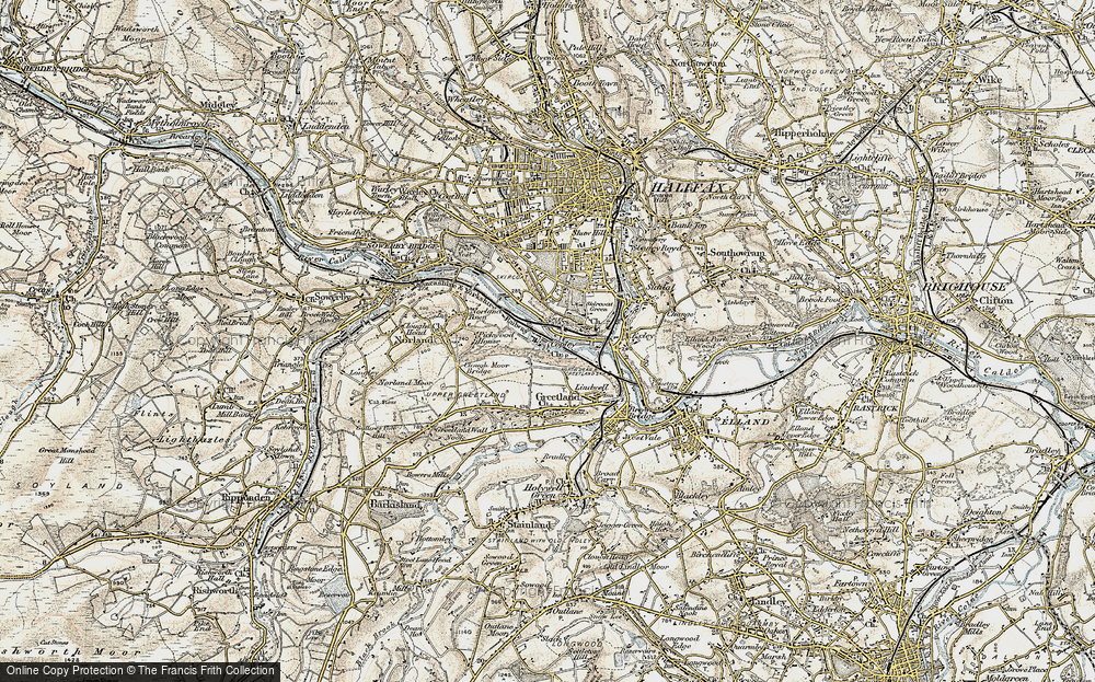 Old Map of Copley, 1903 in 1903