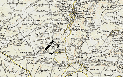 Old map of Coplow Dale in 1902-1903