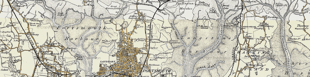 Old map of Copnor in 1897-1899