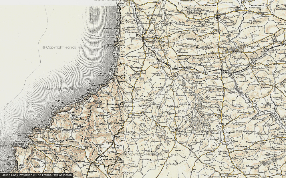 Old Map of Coppathorne, 1900 in 1900