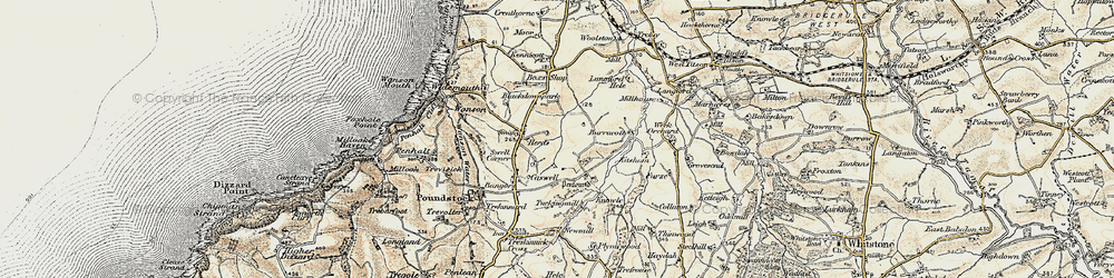 Old map of Coppathorne in 1900