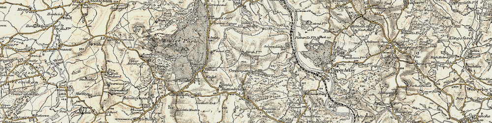 Old map of Coppicegate in 1901-1902