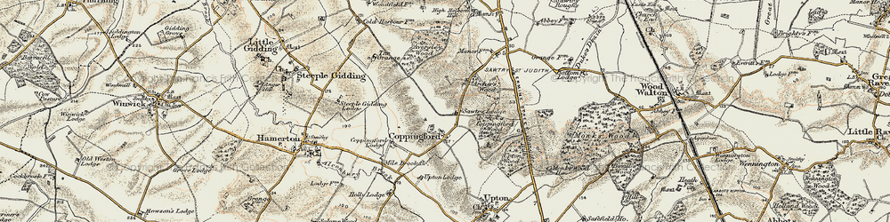 Old map of Coppingford in 1901