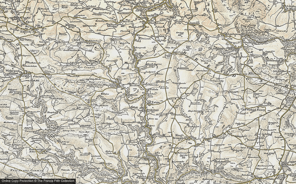 Old Map of Coppleham, 1898-1900 in 1898-1900