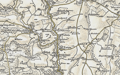 Old map of Coppleham in 1898-1900