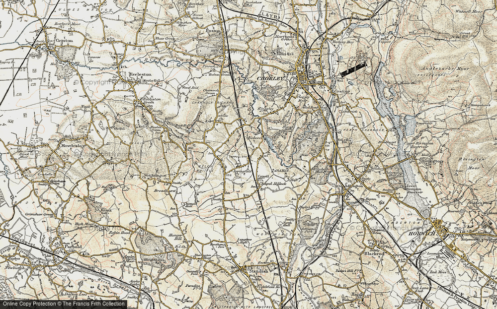 Old Map of Coppull, 1903 in 1903