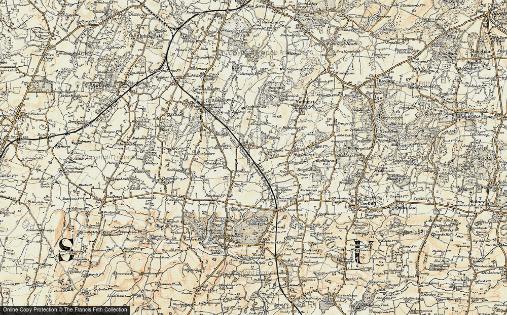 Old Map of Historic Map covering Alicelands in 1898