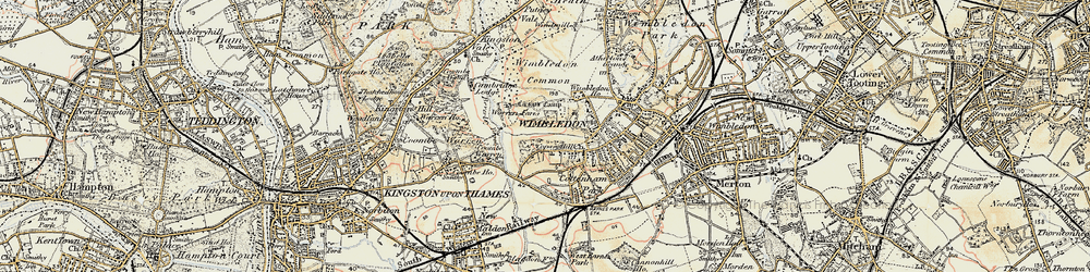 Old map of Copse Hill in 1897-1909