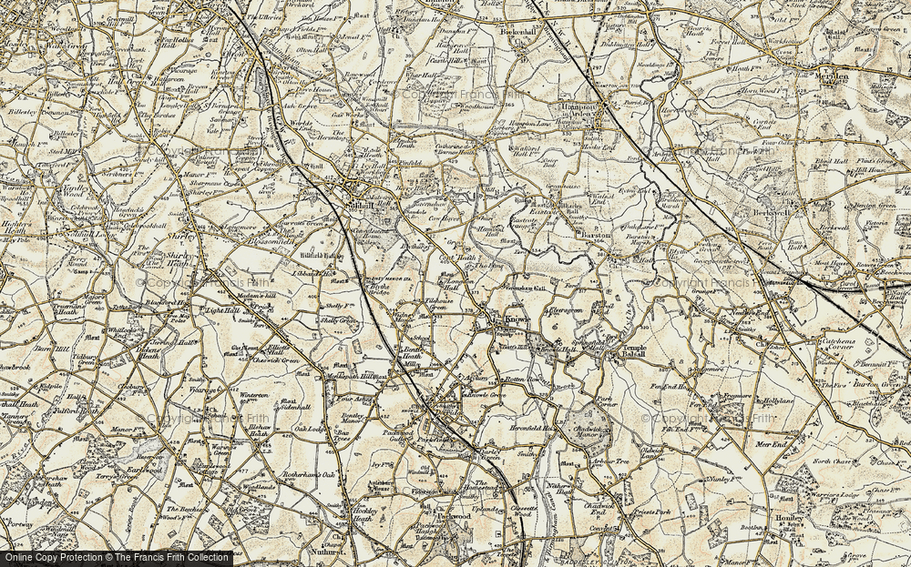 Old Map of Copt Heath, 1901-1902 in 1901-1902