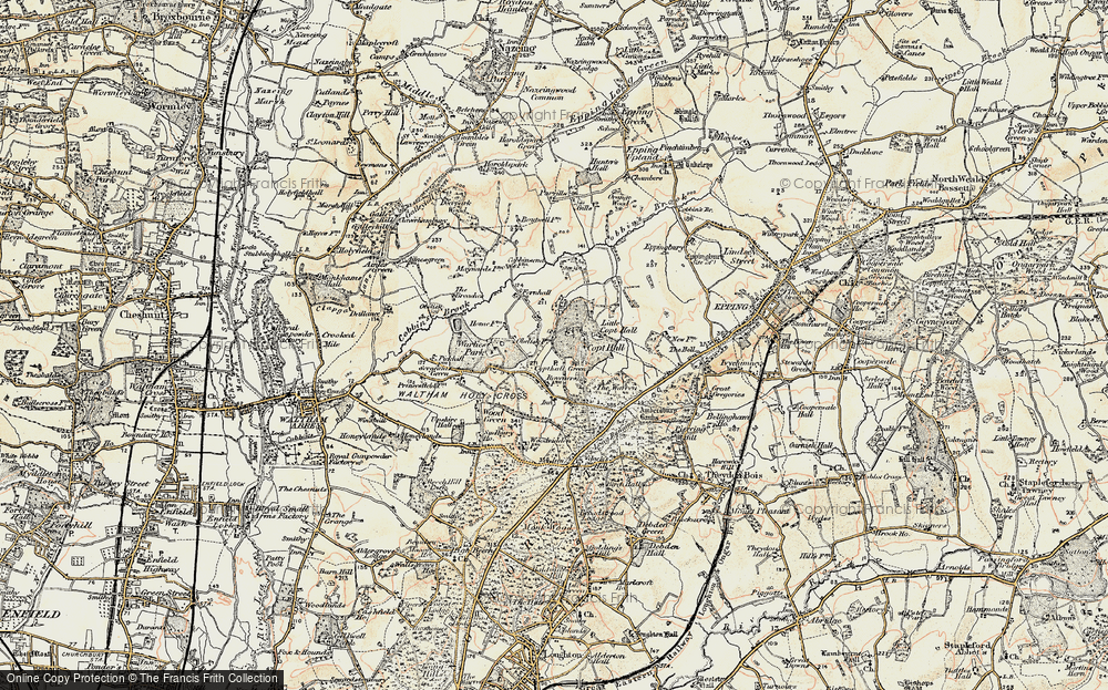 Old Map of Copthall Green, 1897-1898 in 1897-1898