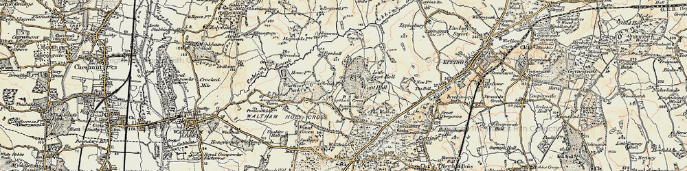 Old map of Copthall Green in 1897-1898