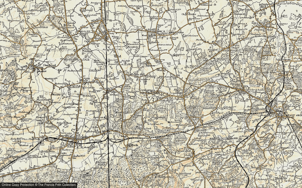 Old Map of Copthorne, 1898-1902 in 1898-1902