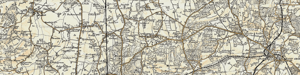 Old map of Copthorne in 1898-1902