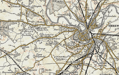 Old map of Copthorne in 1902