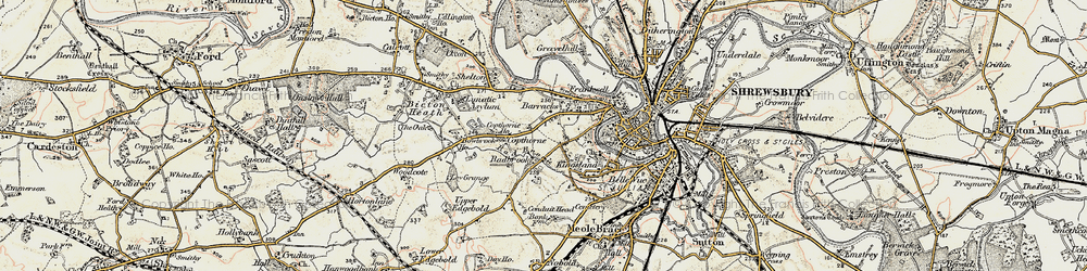 Old map of Copthorne in 1902