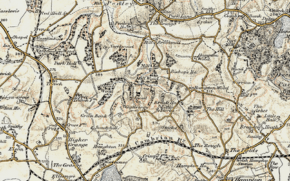 Old map of Lionlane Wood in 1902