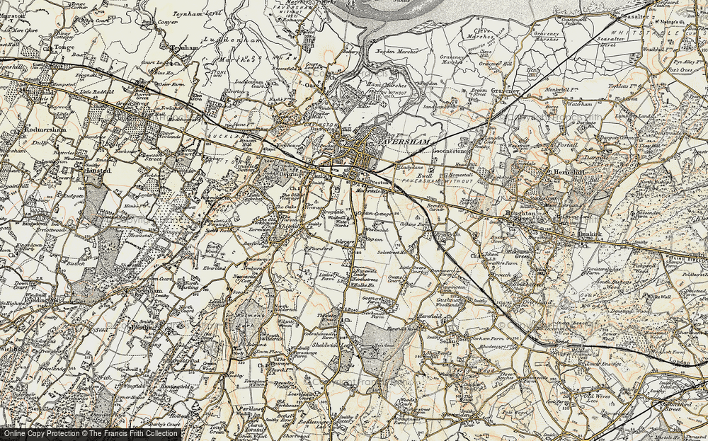 Old Map of Copton, 1897-1898 in 1897-1898