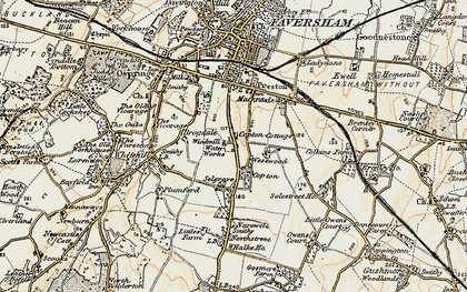 Old map of Copton in 1897-1898