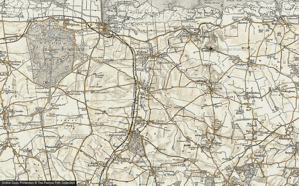 Old Map of Copy's Green, 1901-1902 in 1901-1902