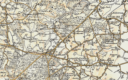 Old map of Bunker's Hill in 1897-1909