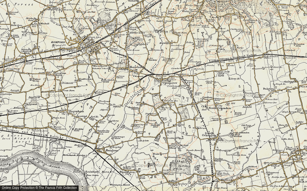 Old Map of Corbets Tey, 1897-1898 in 1897-1898