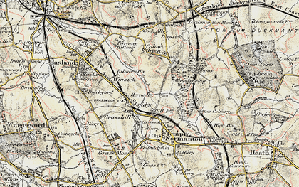 Old map of Corbriggs in 1902-1903