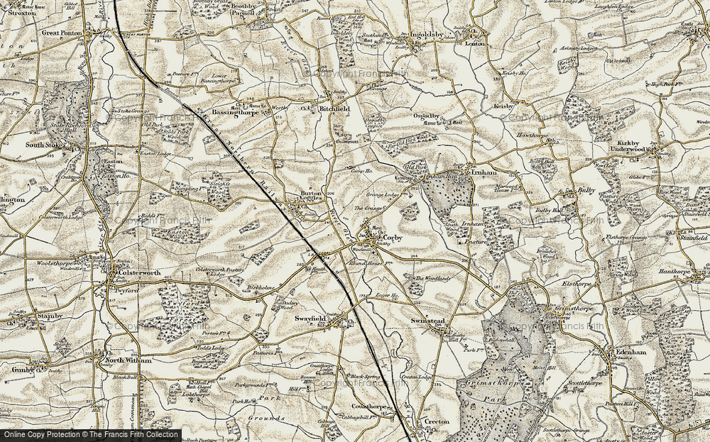 Old Map of Corby Glen, 1901-1903 in 1901-1903