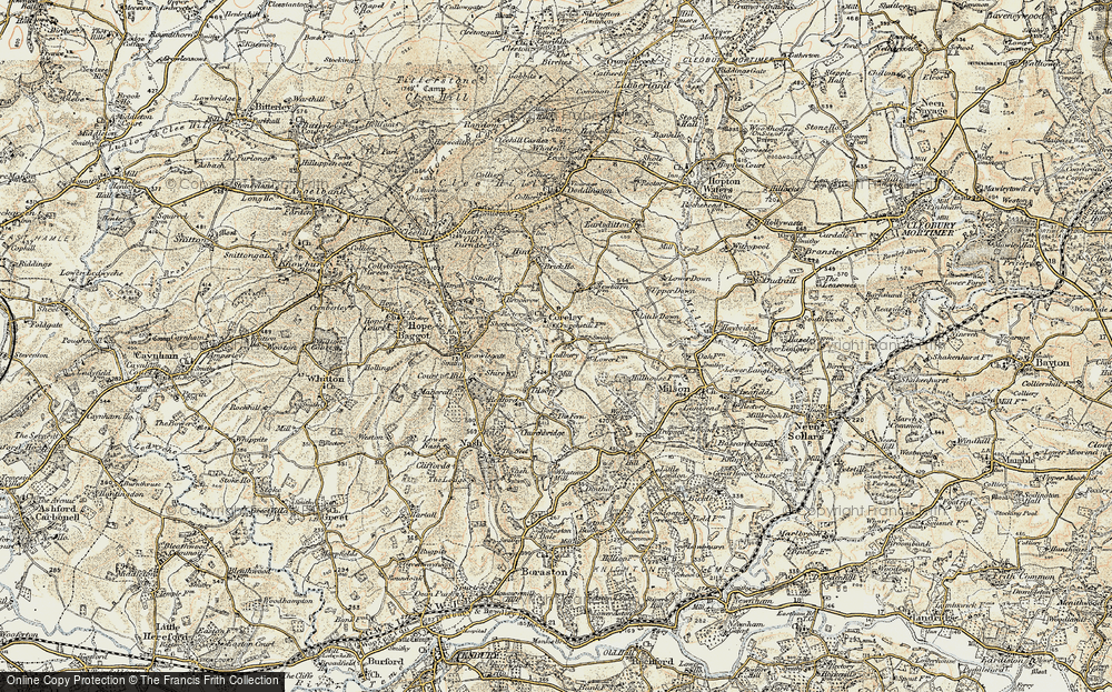 Old Map of Coreley, 1901-1902 in 1901-1902