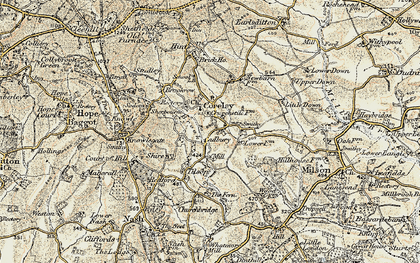 Old map of Coreley in 1901-1902
