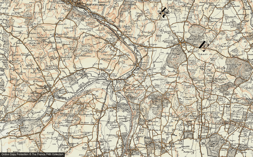 Old Map of Cores End, 1897-1898 in 1897-1898
