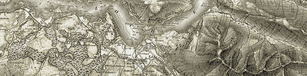 Old map of Barran Dubh in 1906-1907