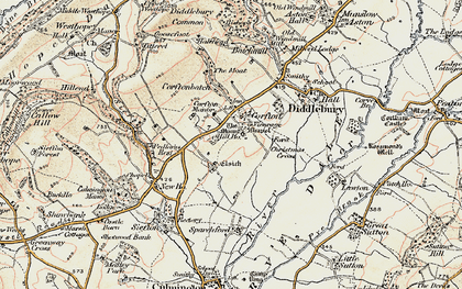 Old map of Corfton in 1901-1902