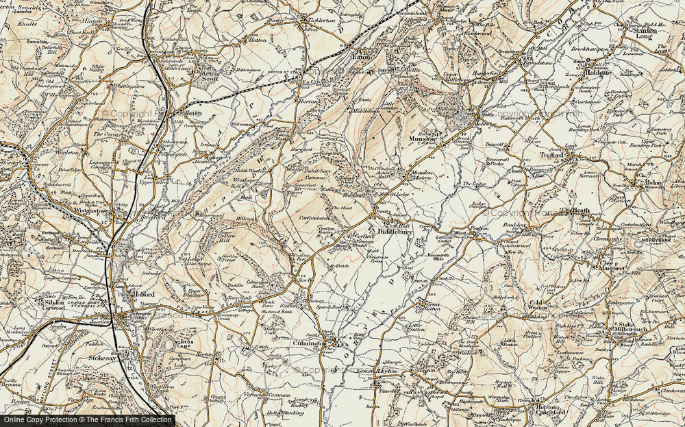 Old Map of Corfton Bache, 1901-1902 in 1901-1902