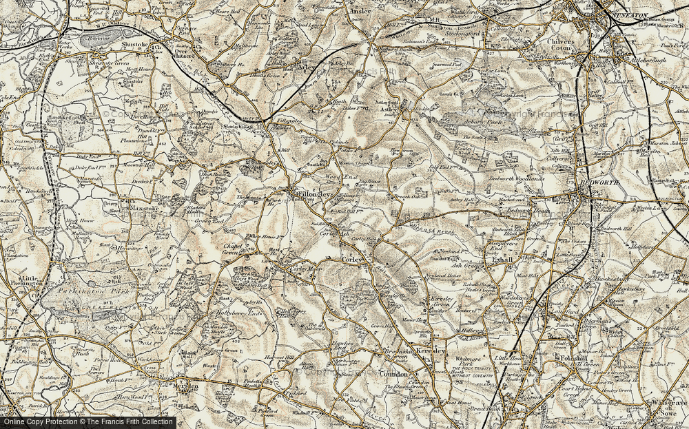 Old Map of Corley Ash, 1901-1902 in 1901-1902