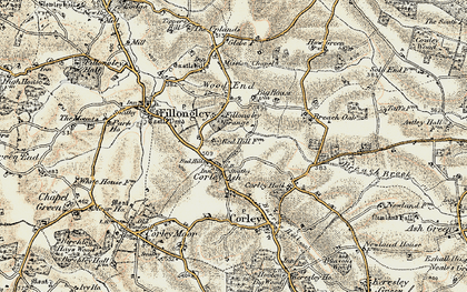 Old map of Corley Ash in 1901-1902