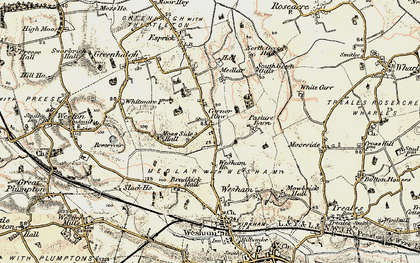 Old map of Bradkirk Hall in 1903-1904