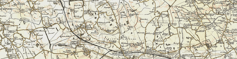 Old map of Corner Row in 1903-1904