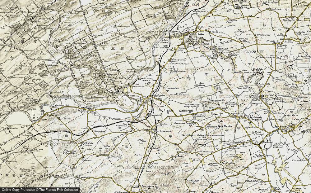 Old Map of Cornhill on-Tweed, 1901-1904 in 1901-1904