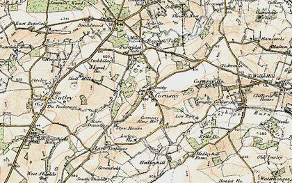 Old map of Cornsay in 1901-1904